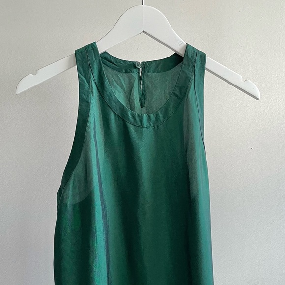 Aspesi Italy Green Rayon Sleeveless Maxi Dress - Picture 3 of 7